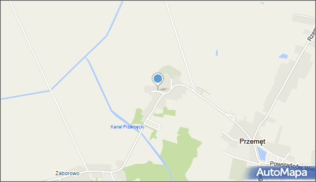 Przemęt, Ogrodowa, mapa Przemęt