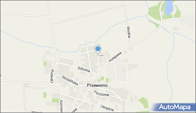 Przeworno, Ogrodowa, mapa Przeworno