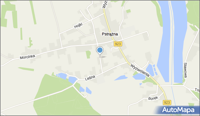 Pstrążna, Ogrodowa, mapa Pstrążna