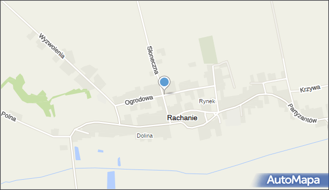 Rachanie, Ogrodowa, mapa Rachanie