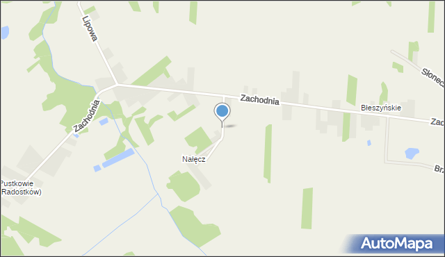 Radostków, Ogrodowa, mapa Radostków