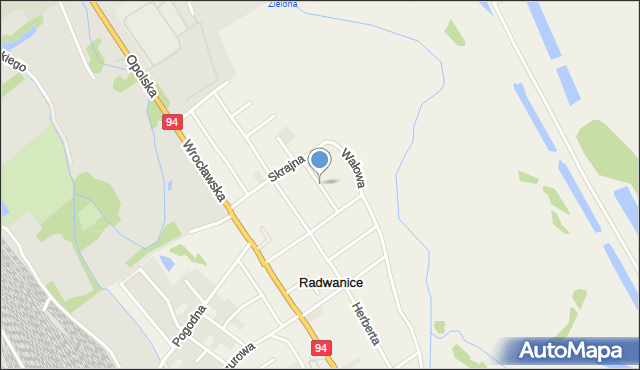 Radwanice gmina Siechnice, Ogrodowa, mapa Radwanice gmina Siechnice