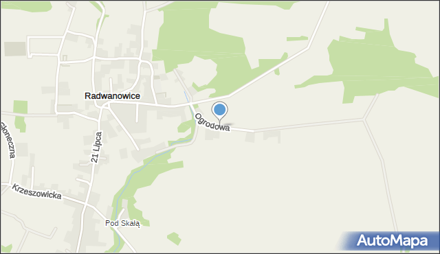 Radwanowice, Ogrodowa, mapa Radwanowice