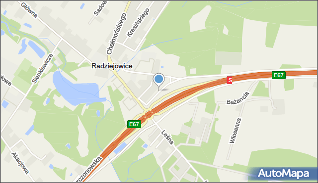 Radziejowice, Ogrodowa, mapa Radziejowice