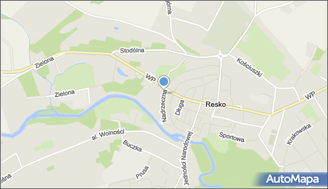 Resko, Ogrodowa, mapa Resko