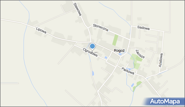 Rogoż, Ogrodowa, mapa Rogoż