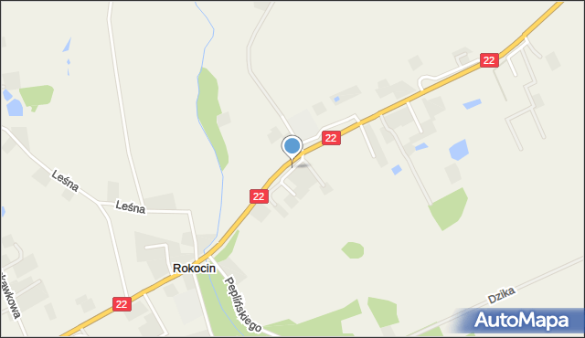 Rokocin, Ogrodowa, mapa Rokocin