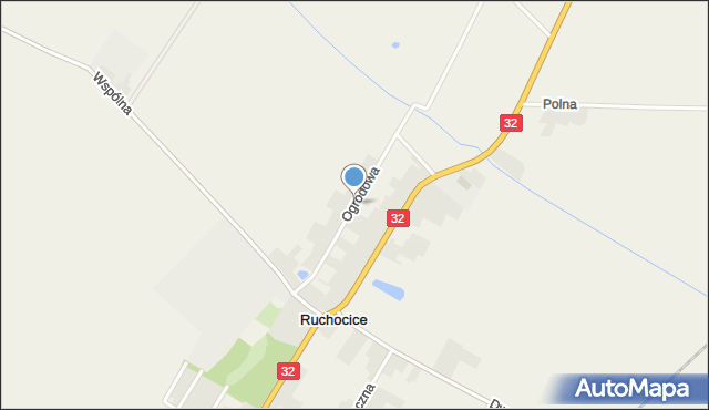 Ruchocice, Ogrodowa, mapa Ruchocice