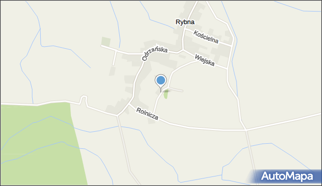 Rybna gmina Popielów, Ogrodowa, mapa Rybna gmina Popielów