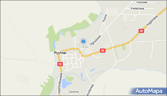 Rychtal, Ogrodowa, mapa Rychtal