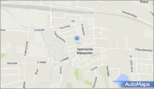 Sędziszów Małopolski, Ogrodowa, mapa Sędziszów Małopolski