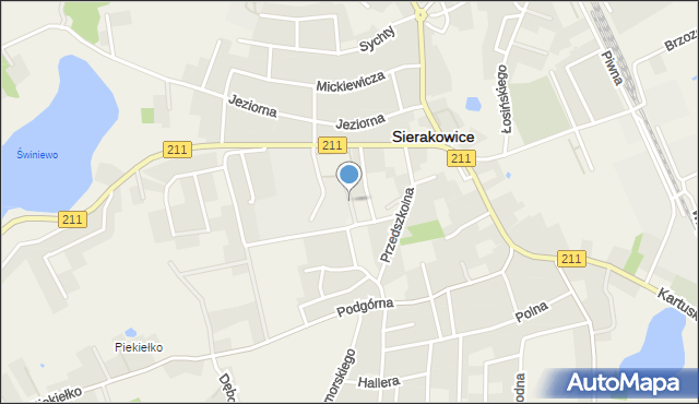 Sierakowice powiat kartuski, Ogród Freddiego Deghilage (1943-2011), mapa Sierakowice powiat kartuski