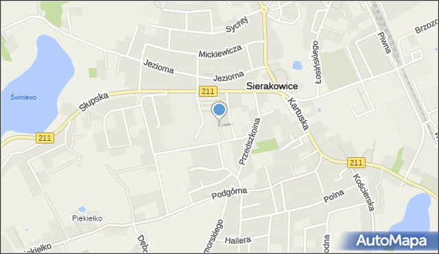 Sierakowice powiat kartuski, Ogród Freddiego Deghilage (1943-2011), mapa Sierakowice powiat kartuski