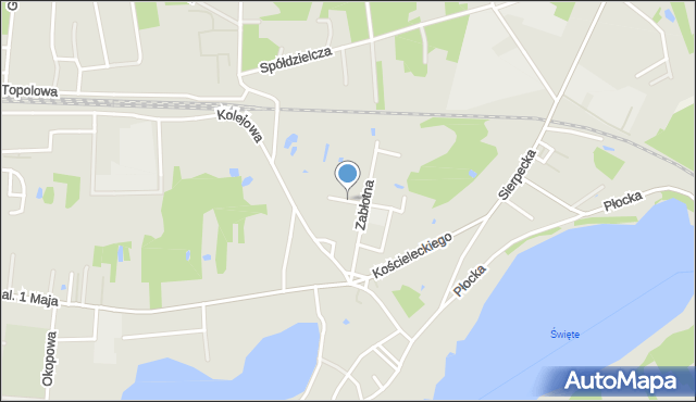 Skępe, Ogrodnicza, mapa Skępe