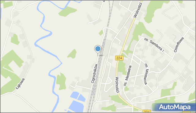 Somonino, Ogrodników, mapa Somonino