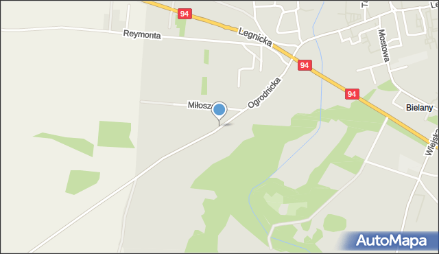 Środa Śląska, Ogrodnicka, mapa Środa Śląska