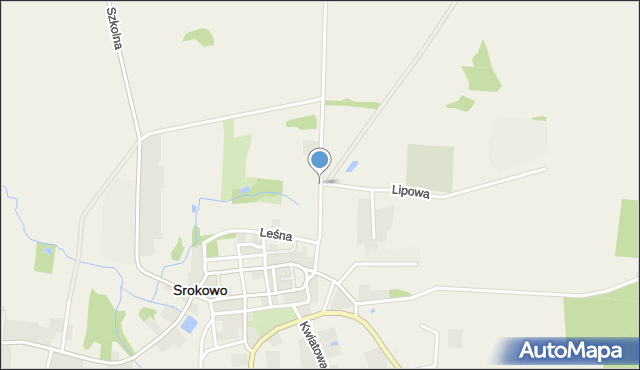 Srokowo, Ogrodowa, mapa Srokowo