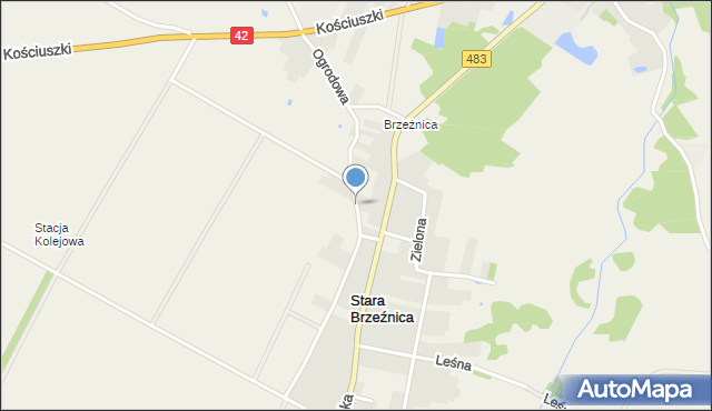 Stara Brzeźnica, Ogrodowa, mapa Stara Brzeźnica