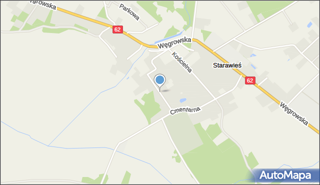 Starawieś, Ogrodowa, mapa Starawieś