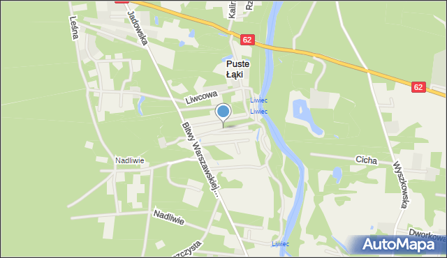 Strachów gmina Jadów, Ogrodowa, mapa Strachów gmina Jadów