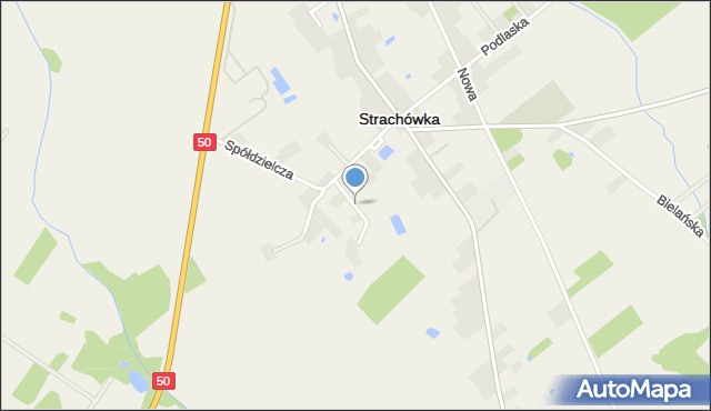 Strachówka, Ogrodowa, mapa Strachówka