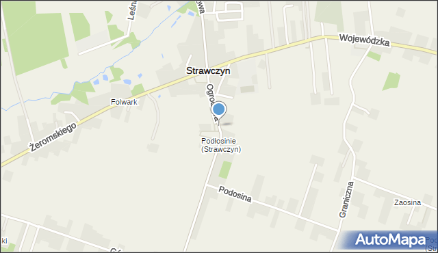 Strawczyn, Ogrodowa, mapa Strawczyn