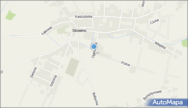 Strzelno gmina Puck, Ogrodowa, mapa Strzelno gmina Puck