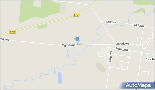 Suchowola powiat sokólski, Ogrodowa, mapa Suchowola powiat sokólski