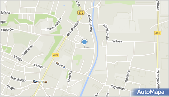 Świdnica, Ogrodowa, mapa Świdnicy