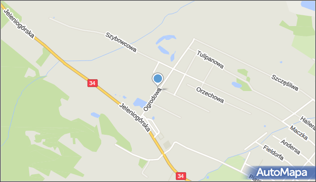 Świebodzice, Ogrodowa, mapa Świebodzice