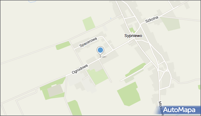 Sypniewo gmina Jastrowie, Ogrodowa, mapa Sypniewo gmina Jastrowie