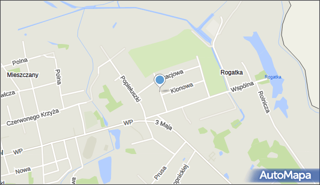 Terespol powiat bialski, Ogrodowa, mapa Terespol powiat bialski