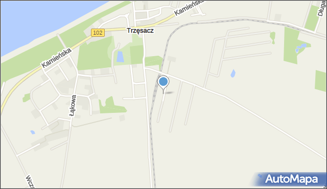 Trzęsacz gmina Rewal, Ogrodowa, mapa Trzęsacz gmina Rewal