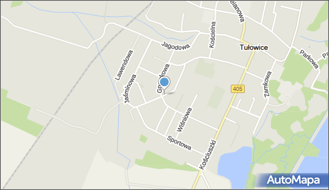 Tułowice powiat opolski, Ogrodowa, mapa Tułowice powiat opolski