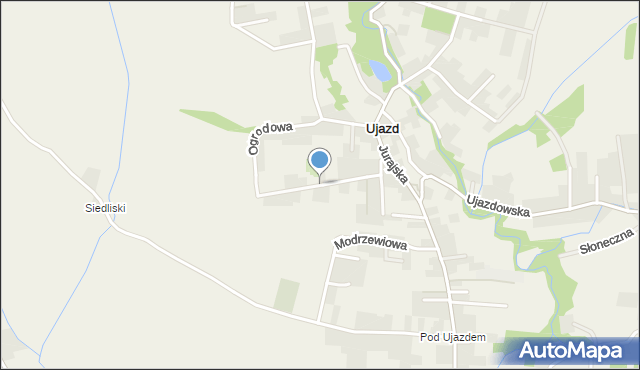 Ujazd gmina Zabierzów, Ogrodowa, mapa Ujazd gmina Zabierzów