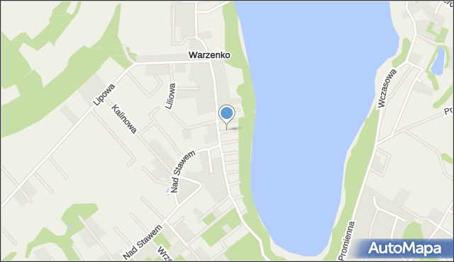 Warzenko, Ogrodowa, mapa Warzenko