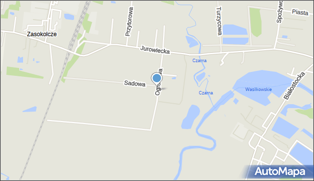 Wasilków, Ogrodowa, mapa Wasilków