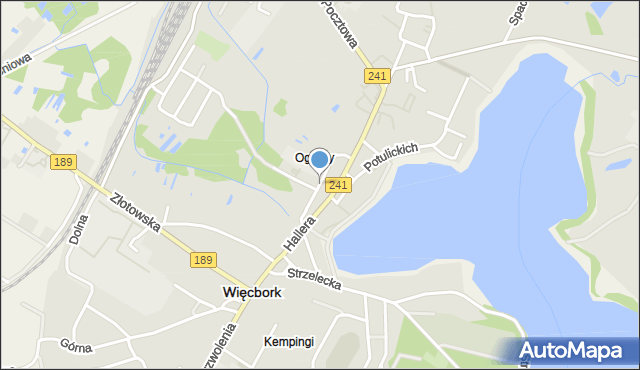 Więcbork, Ogrodowa, mapa Więcbork