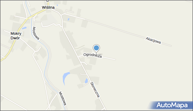 Wiślina, Ogrodnicza, mapa Wiślina