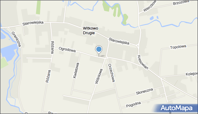 Witkowo Drugie, Ogrodowa, mapa Witkowo Drugie