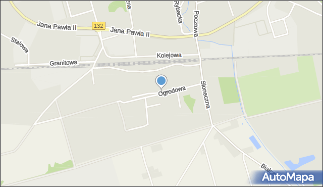 Witnica powiat gorzowski, Ogrodowa, mapa Witnica powiat gorzowski