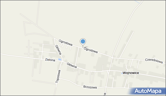 Wojnowice gmina Czernica, Ogrodowa, mapa Wojnowice gmina Czernica