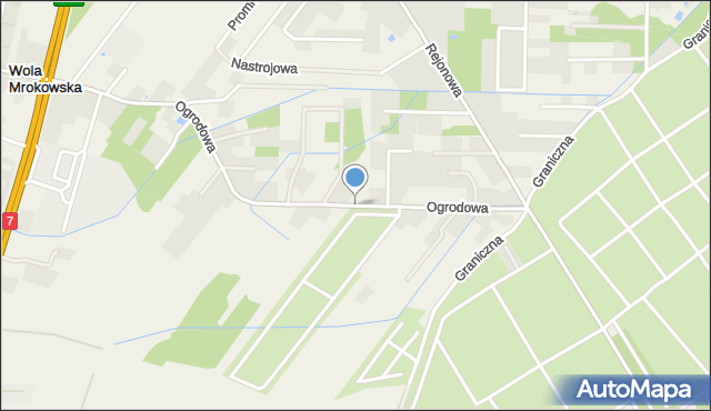 Wola Mrokowska, Ogrodowa, mapa Wola Mrokowska