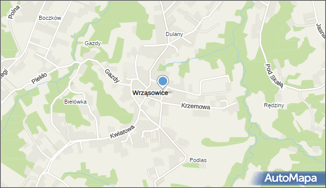 Wrząsowice, Ogrody, mapa Wrząsowice