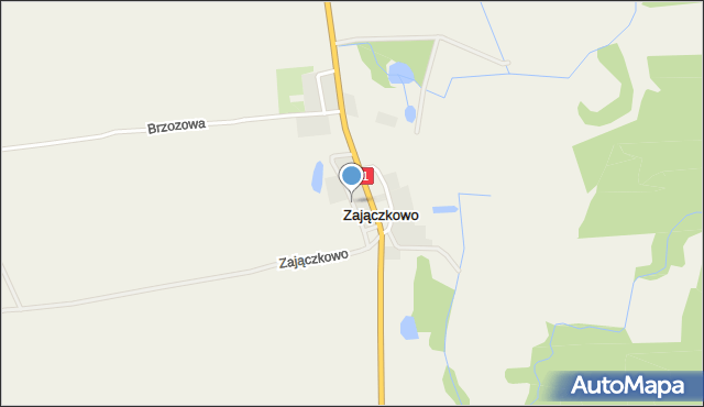 Zajączkowo gmina Kobylnica, Ogrodowa, mapa Zajączkowo gmina Kobylnica