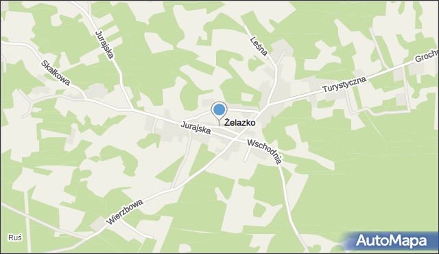 Żelazko, Ogrodowa, mapa Żelazko