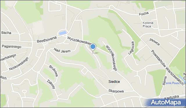 Gdańsk, Ojcowska, mapa Gdańska