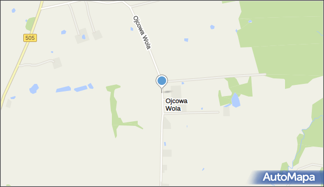 Ojcowa Wola, Ojcowa Wola, mapa Ojcowa Wola