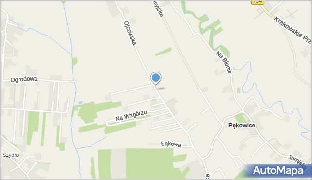 Pękowice, Ojcowska, mapa Pękowice