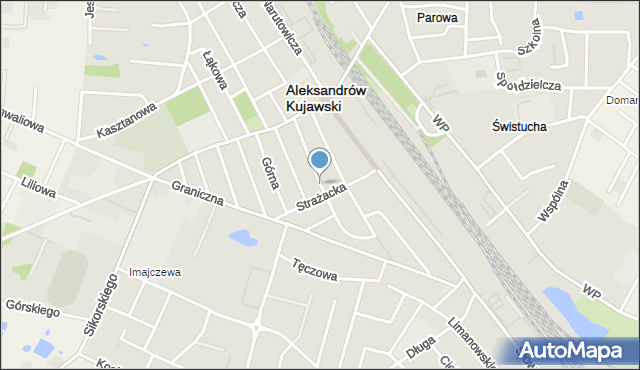 Aleksandrów Kujawski, Okrzei Stefana, mapa Aleksandrów Kujawski